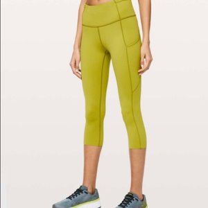 Lululemon Fast And Free Crops 19" - Golden…